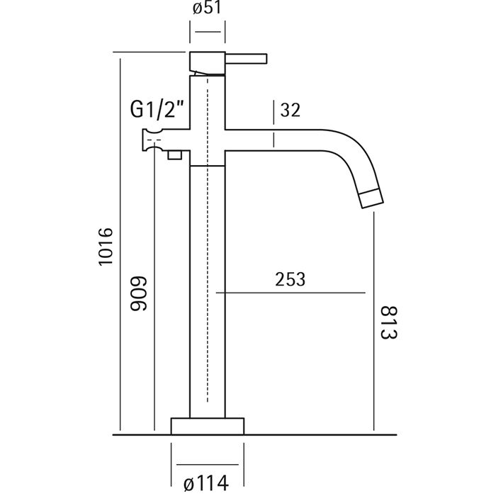 HUBER Lynox Напольный смеситель для ванны с душевым комплектом, нержавеющая сталь