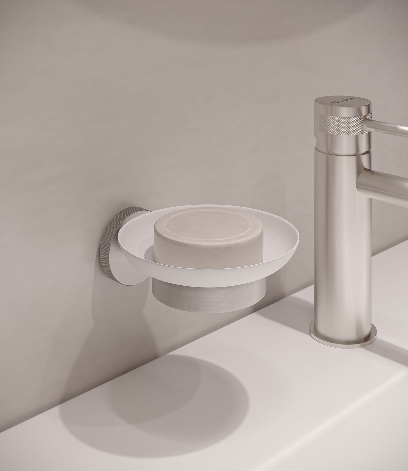 Мыльница Allen Brau Priority 6.31005-BN белый/никель браш