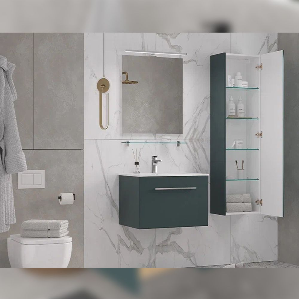 Тумба под раковину подвесная Velvex Posse tp.POS.OSK.65.1Y верде, 65 см, артикул tp.POS.OSK.65.1Y верде