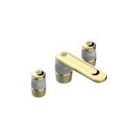 THG CORVAIR FIOR DI BOSCO Смеситель для раковины на 3 отверстия, для установки на мраморную столешницу, с донным клапаном, цвет полированное золото THG CORVAIR FIOR DI BOSCO Смеситель для раковины на 3 отверстия, для установки на мраморную столешницу, с донным клапаном, цвет полированное золото