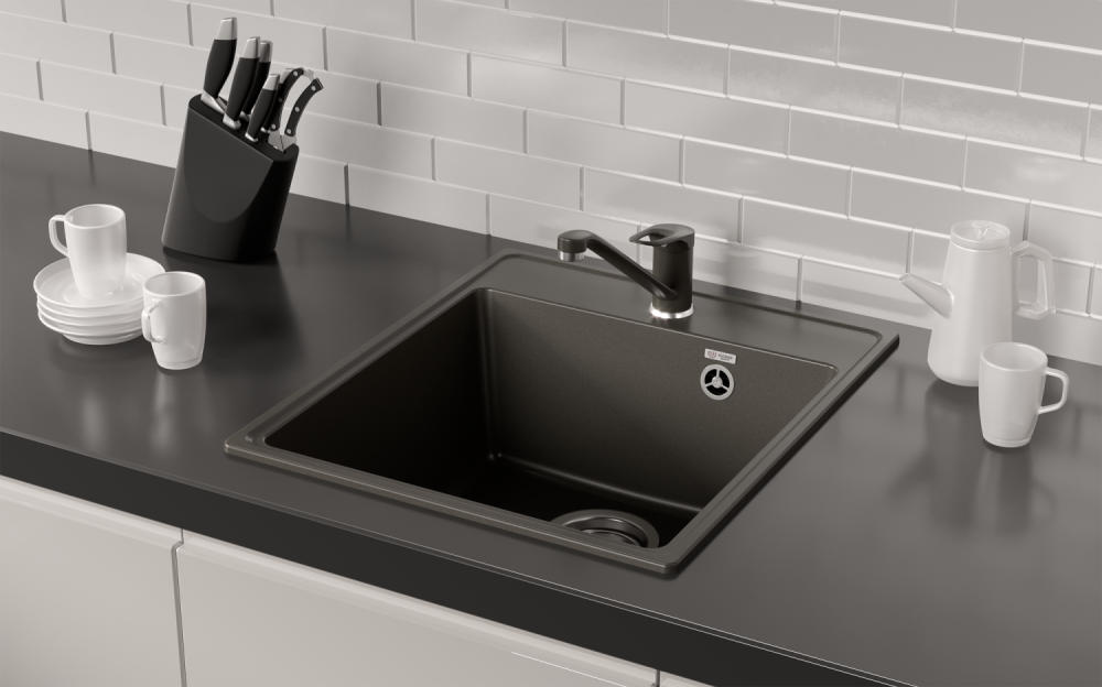 Мойка ULGRAN Quartz асфальт (Forte 425-09), артикул Forte 425-09