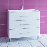 Тумба под раковину СаНта Омега 90 207040, напольная (ум. Elen 90 литой мрамор)