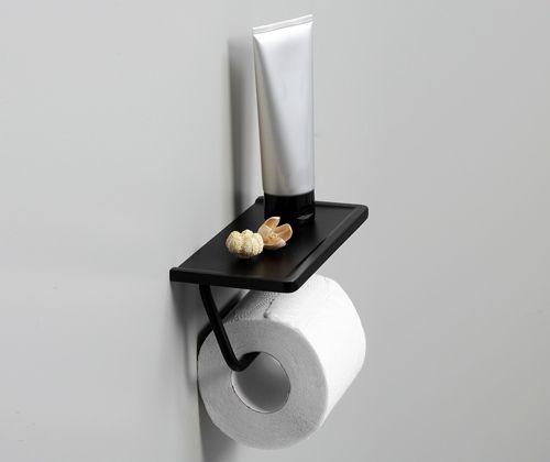 Держатель туалетной бумаги WasserKRAFT Abens K-1525 Черный глянцевый