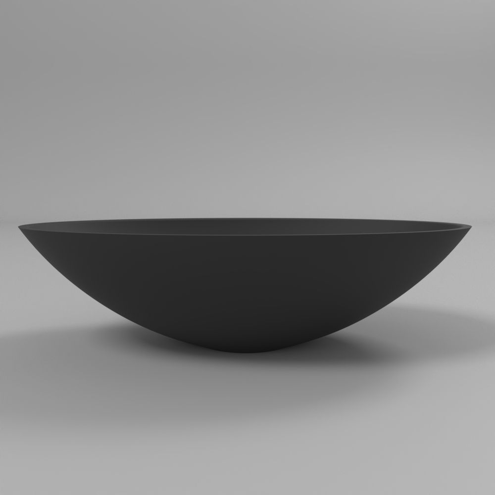 Умывальник WHITECROSS Aquamarine 56x35 (черный мат) иск. камень