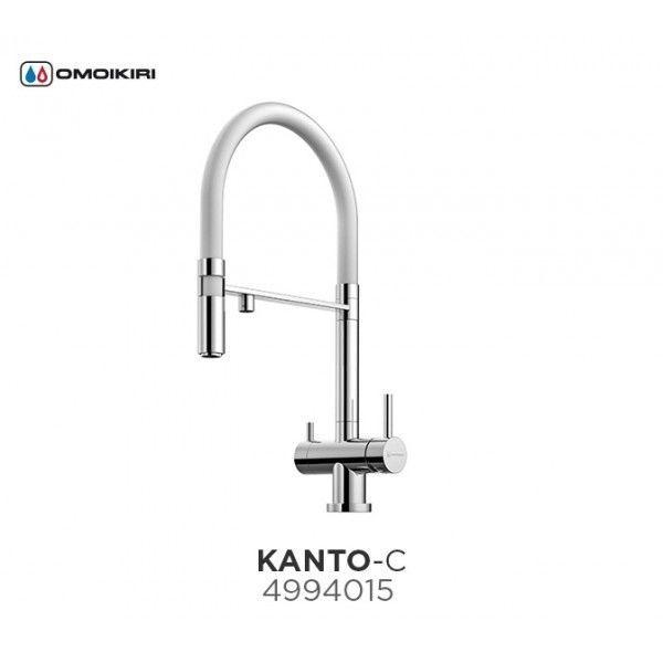 Смеситель для кухни, OMOIKIRI, Kanto, тип открывания воды-однорычажный, тип регулирования воды-керамический картридж, монтаж-на раковину/столешницу, отверстия для монтажа-1, высота, мм-495, вынос излива, мм-220, тип излива-выдвижной, поворотный, тип подво