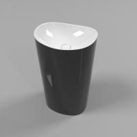 Умывальник WHITECROSS Stella 50x40 (черный/белый глянец) иск. камень