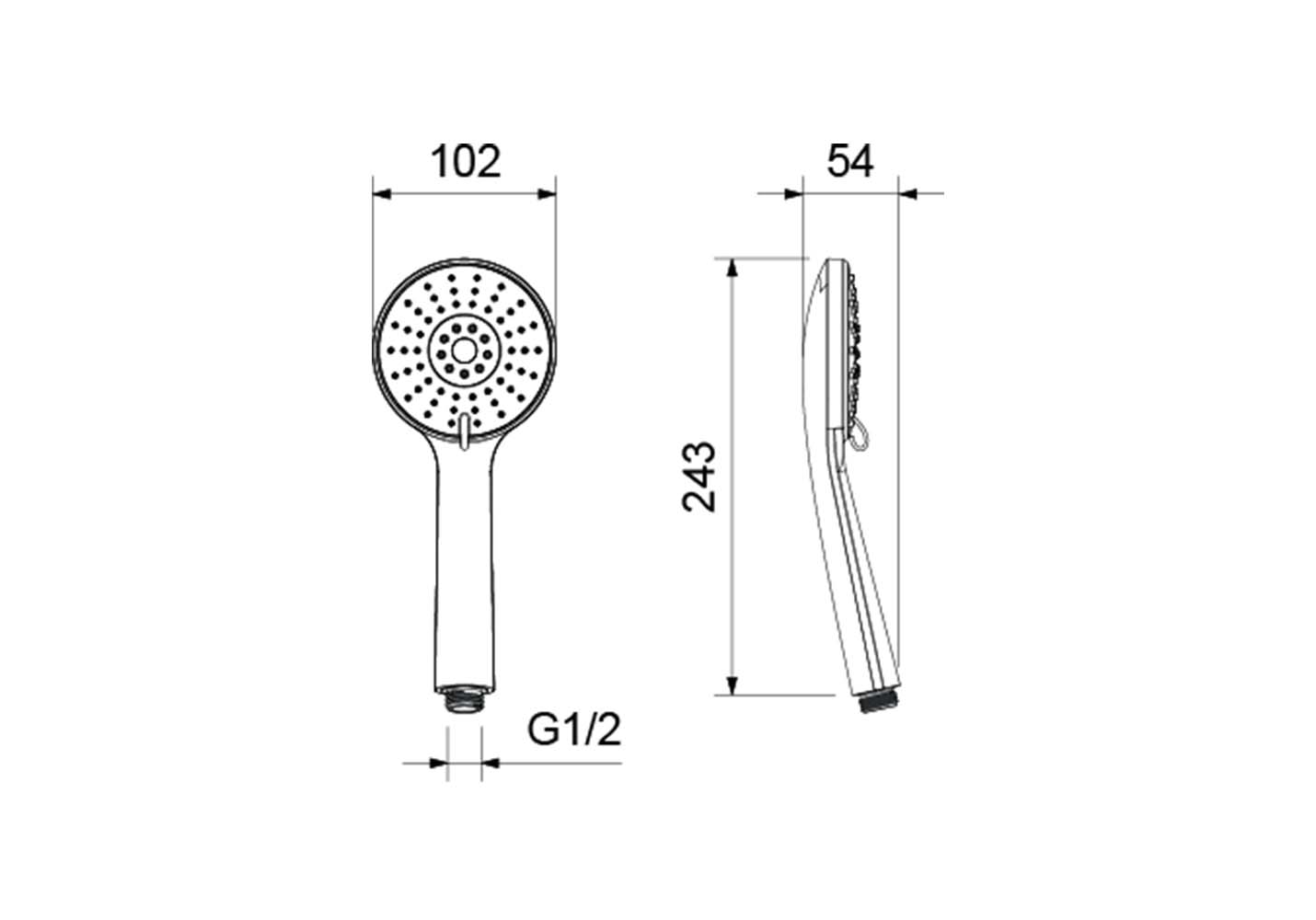 Ручной душ 100 3 jet AQUATEK, матовый черный AQ2009MB БЕТТА Ручной душ 100 3 jet AQUATEK, матовый черный AQ2009MB БЕТТА