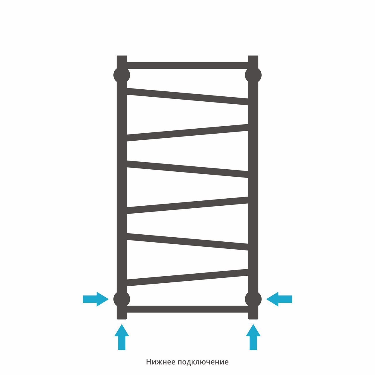 Полотенцесушитель водяной Сирокко 800х400 (САТИН)