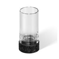 Decor Walther Rocks SMG Стакан настольный, прозрачное стекло, с кристаллами Swarovski®, цвет: черный матовый