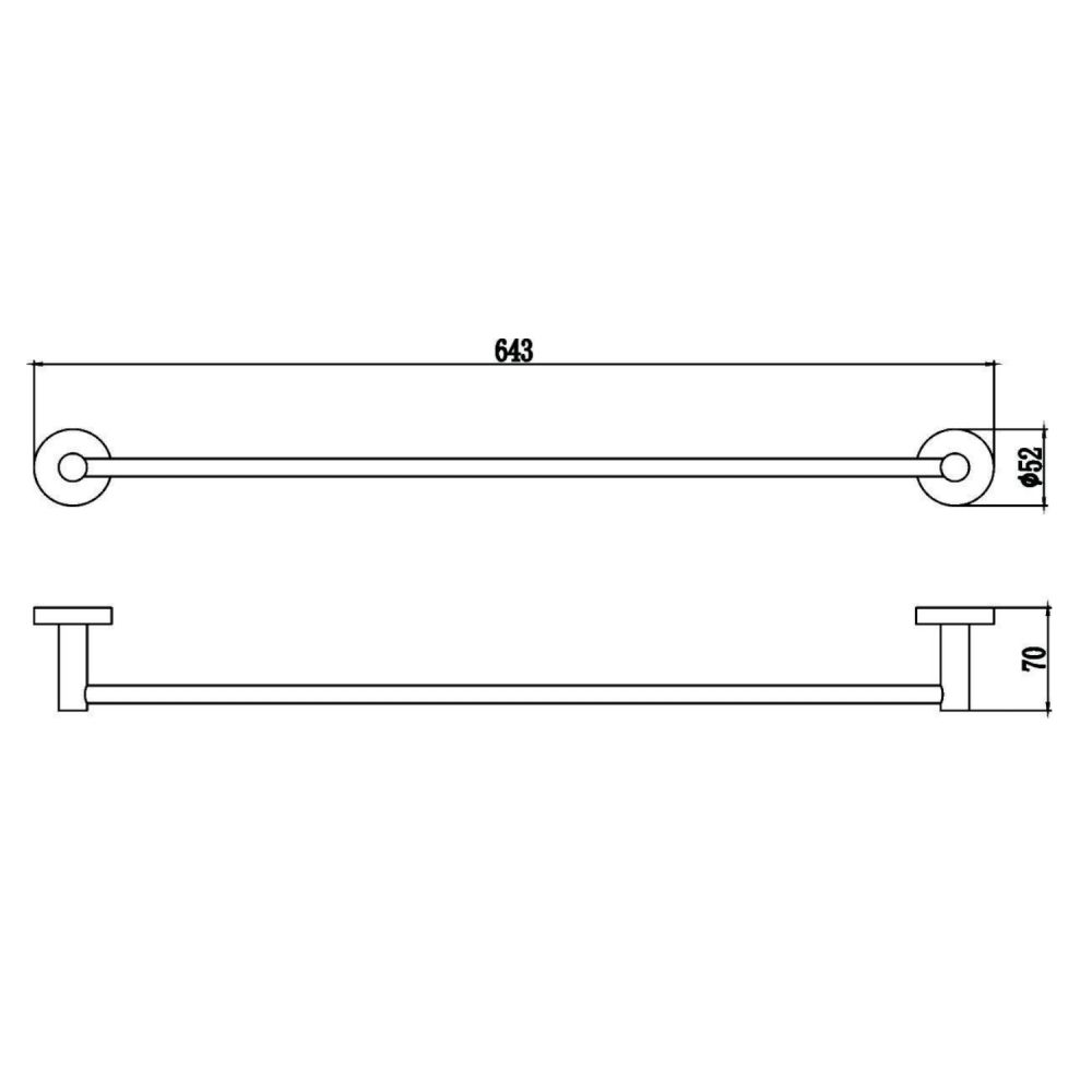 Полотенцедержатель Savol S-608724, хром