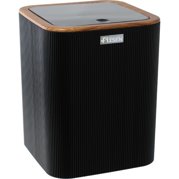 Ведро для мусора FIXSEN BLACK WOOD FX-401-6, черный/коричневый
