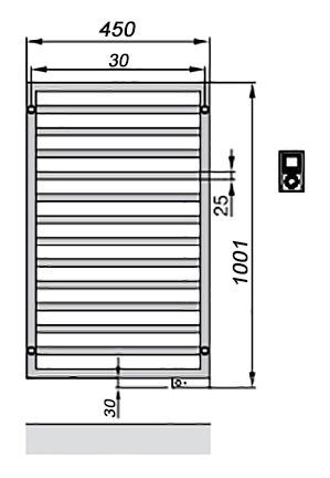 Электрический полотенцесушитель Zehnder Quaro QAE-100-045/ID Белый Электрический полотенцесушитель Zehnder Quaro QAE-100-045/ID Белый