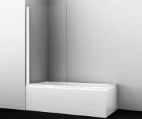 Berkel 48P01-80 WHITE Стеклянная шторка на ванну одностворчатая, белый профиль