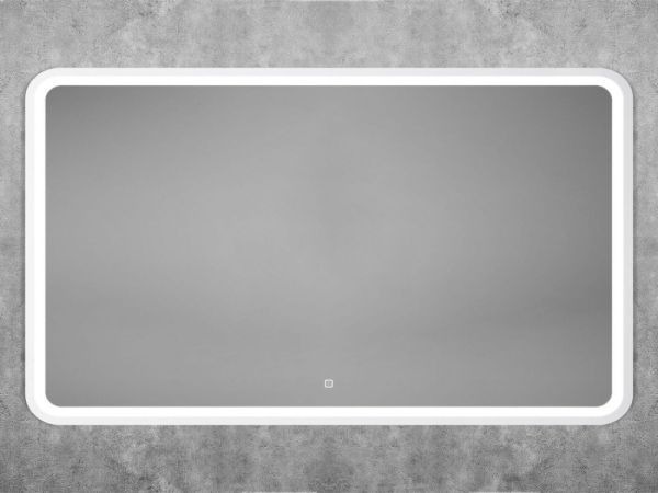 Зеркало с подсветкой "Genova 1200x800" AM-Gen-1200-800-DS-F-White