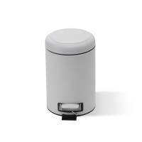 Ведро, Decor Walther, Brownie, с крышкой, с педалью, ширина, мм-170, глубина, мм-240, высота, мм-260, ёмкость(л)-7, тип установки-напольный, материал-металл/искусственная кожа, цвет-белый (имитация кожи)