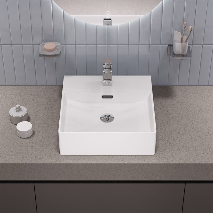 Умывальник накладной/подвесной, белый глянцевый, Bild, IDDIS, BILWS42i27, артикул BILWS42i27