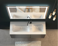 Раковина Double SANDRA (805х460х185) двойная накладная Cerutti SPA