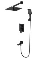 Душевая система встраиваемая WONZON & WOGHAND CUBE, Черный матовый (WW-88939016-MB)