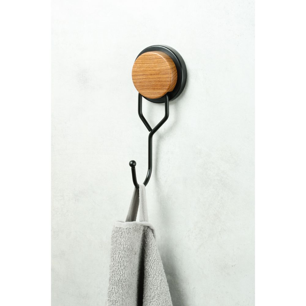 Крючок для ванной FIXSEN MAGIC WOOD FX-46005, черный/коричневый