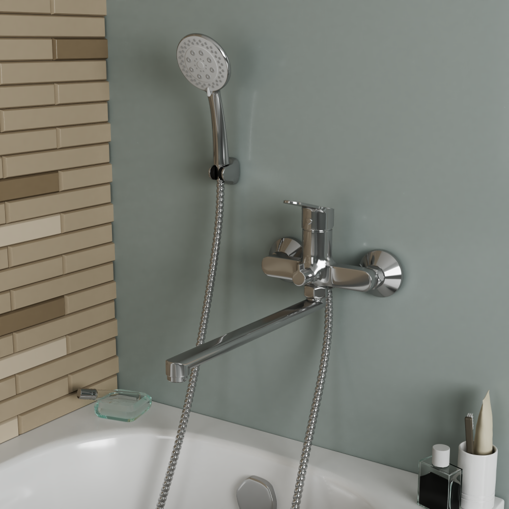 Смеситель для ванны с длинным поворотным изливом RUSH (SKY SK5720-51), артикул SK5720-51