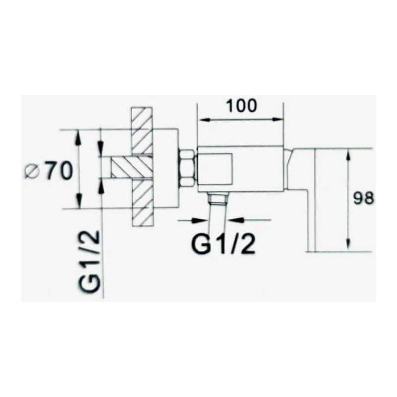Смеситель для душа D-Lin D160366-A, черный