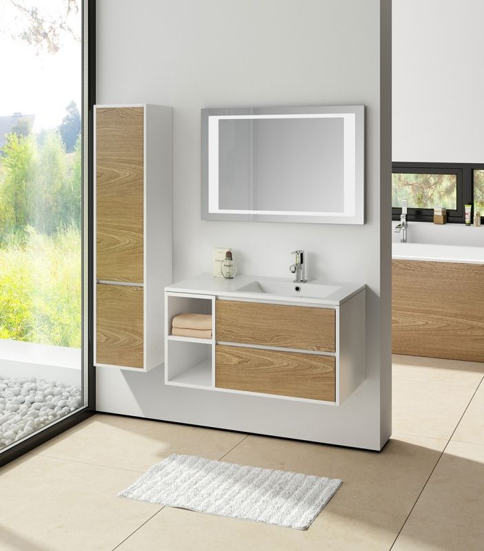 Тумба с раковиной SanVit Мэри-4 90 R kmery904 в цвете Ral подвесная Желтый глянец Тумба с раковиной SanVit Мэри-4 90 R kmery904 в цвете Ral подвесная Желтый глянец