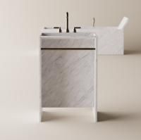 AGAPE FACE A FACE Раковина 600х500х900 мм., отдельностоящая, с сифоном, полотенцедержатель белый, мрамор Bianco Carrara AGAPE FACE A FACE Раковина 600х500х900 мм., отдельностоящая, с сифоном, полотенцедержатель белый, мрамор Bianco Carrara