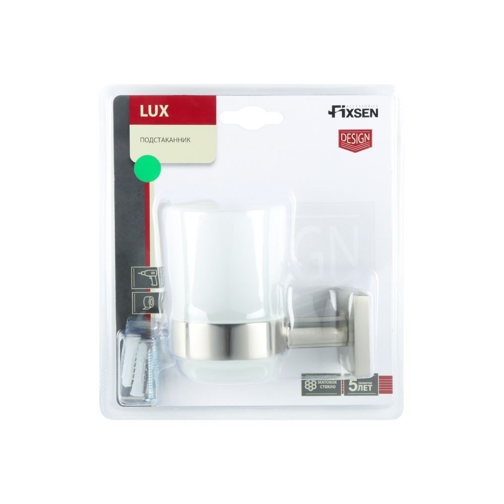 Стакан для ванной комнаты FIXSEN LUX SATIN FX-16006, сатин, артикул FX-16006
