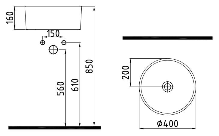 Раковина-чаша Bien Harmony 40 HRLG04001FD0 Белая
