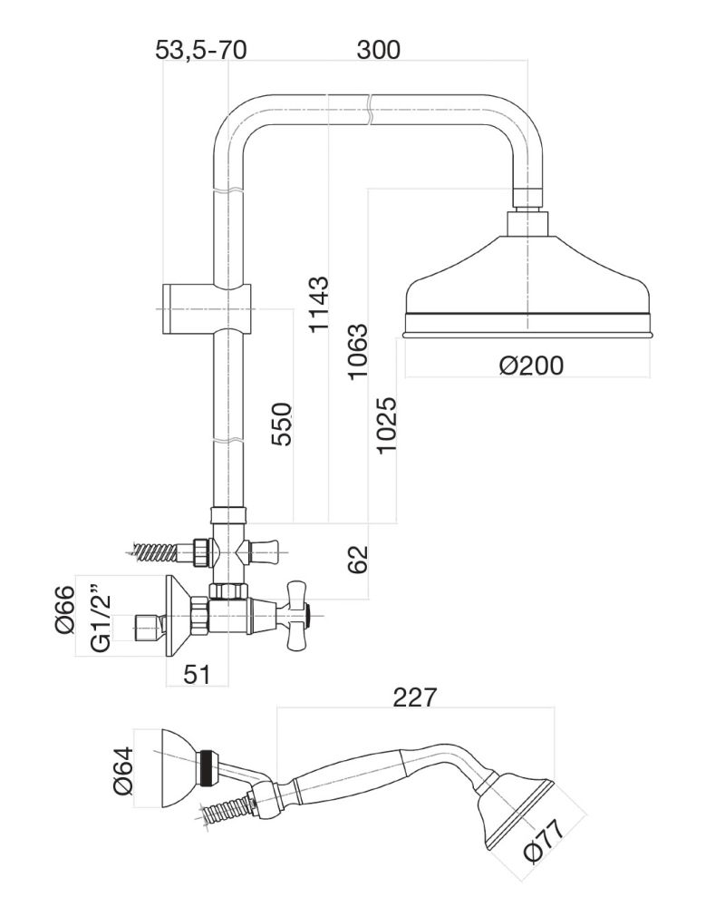 Душевая система Fiore MARGOT 26CR0620, хром