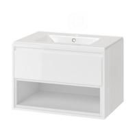Тумба под раковину EXCELLENT Tuto 70 см (белый/белый), 1 ящик