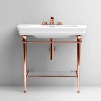 Artceram CIVITAS Металическая структура Quadra 70х40хh80,5см для раковины 90, полка стекло, цвет: розовое золото