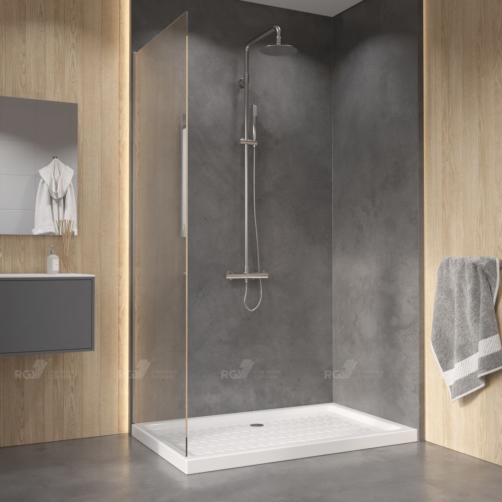 Душевой поддон прямоугольный керамический RGW CR Белый (Глубина 35) (720x1000)