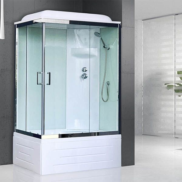 Душевая кабина Royal Bath BP 100х80 RB8100BP6-WT-CH-R стекло прозрачное задняя стенка Белая Душевая кабина Royal Bath BP 100х80 RB8100BP6-WT-CH-R стекло прозрачное задняя стенка Белая