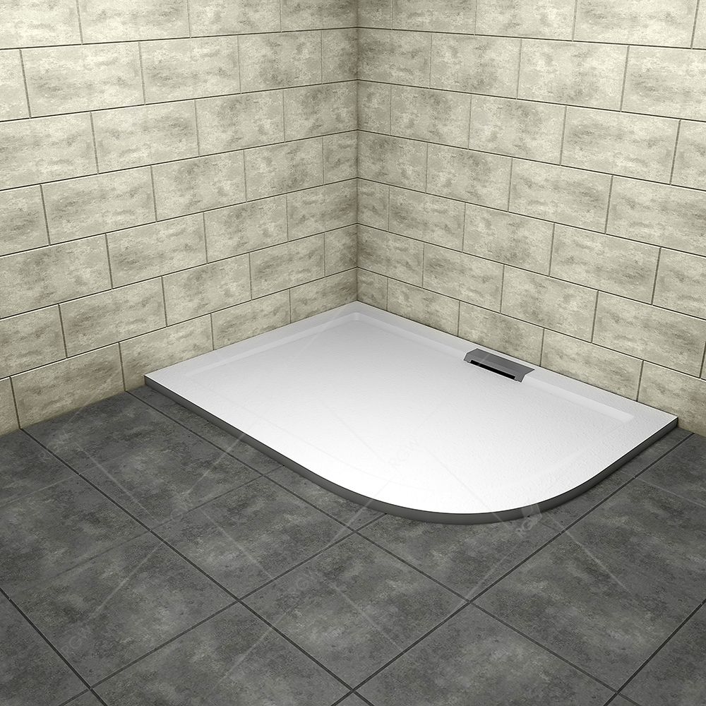 Душевой поддон асимметричный RGW GWS-41L Белый (900x1000)