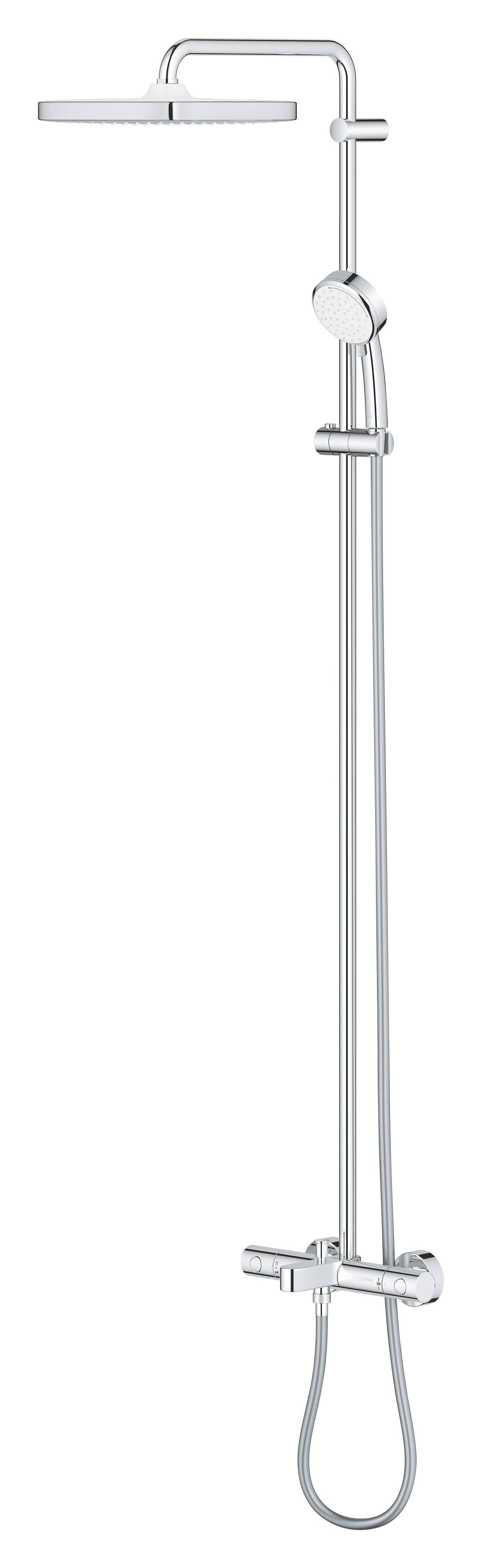Душевая система GROHE Tempesta Cosmopolitan 250 CUBE с термостатом для ванны, излив 169 мм, хром (26691000)
