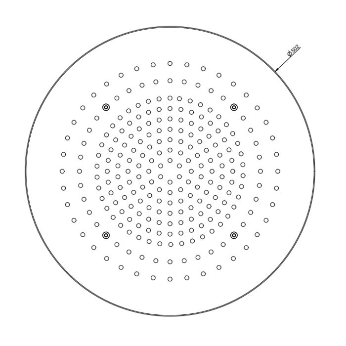 Gessi Colour Накладная панель Ø500, цвет  Mirror Steel