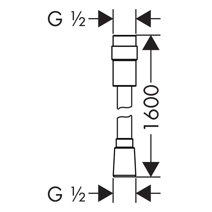 Шланг для душа, Hansgrohe, Isiflex, длина шланга, мм-1600, материал-пластик с поверхностью под металл, стандарт подвода воды-1/2", цвет-хром Шланг для душа, Hansgrohe, Isiflex, длина шланга, мм-1600, материал-пластик с поверхностью под металл, стандарт подвода воды-1/2", цвет-хром