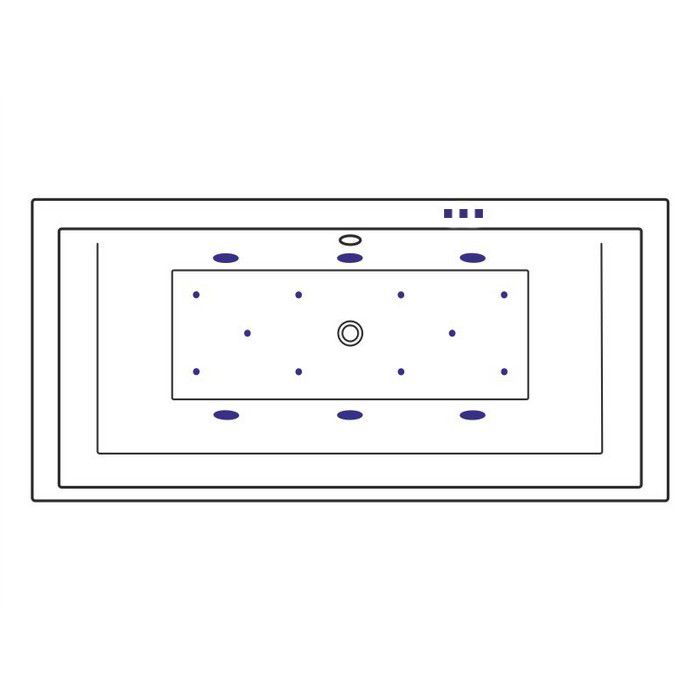 Ванна EXCELLENT Crown Grand 190x90 "RELAX" (бронза)