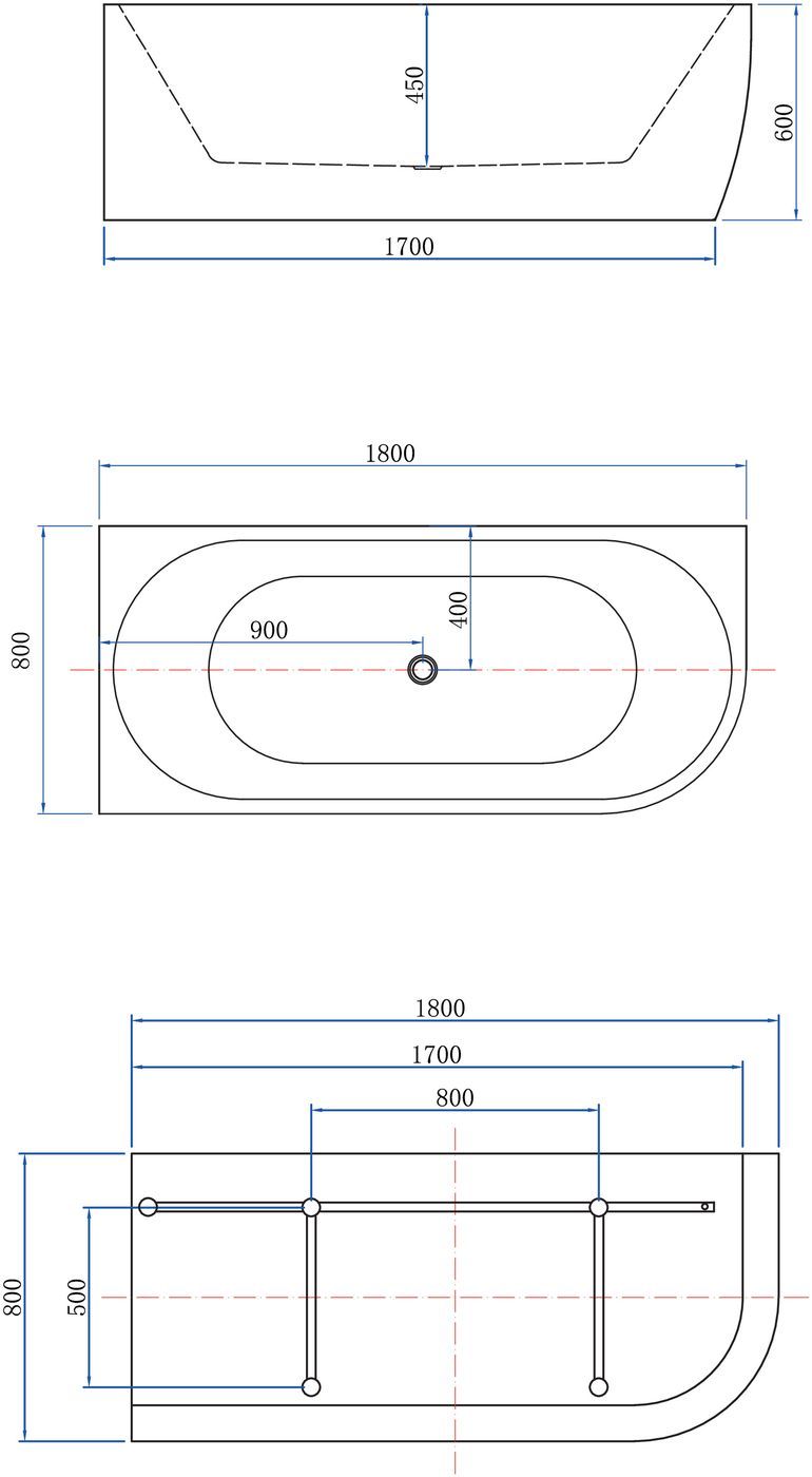 Акриловая ванна Aquanet Family Elegant A 180x80 3805-N-GW-MB Акриловая ванна Aquanet Family Elegant A 180x80 3805-N-GW-MB
