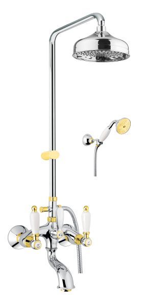 Душевая система Fiore COLONIALE 02CO0615, хром/золото