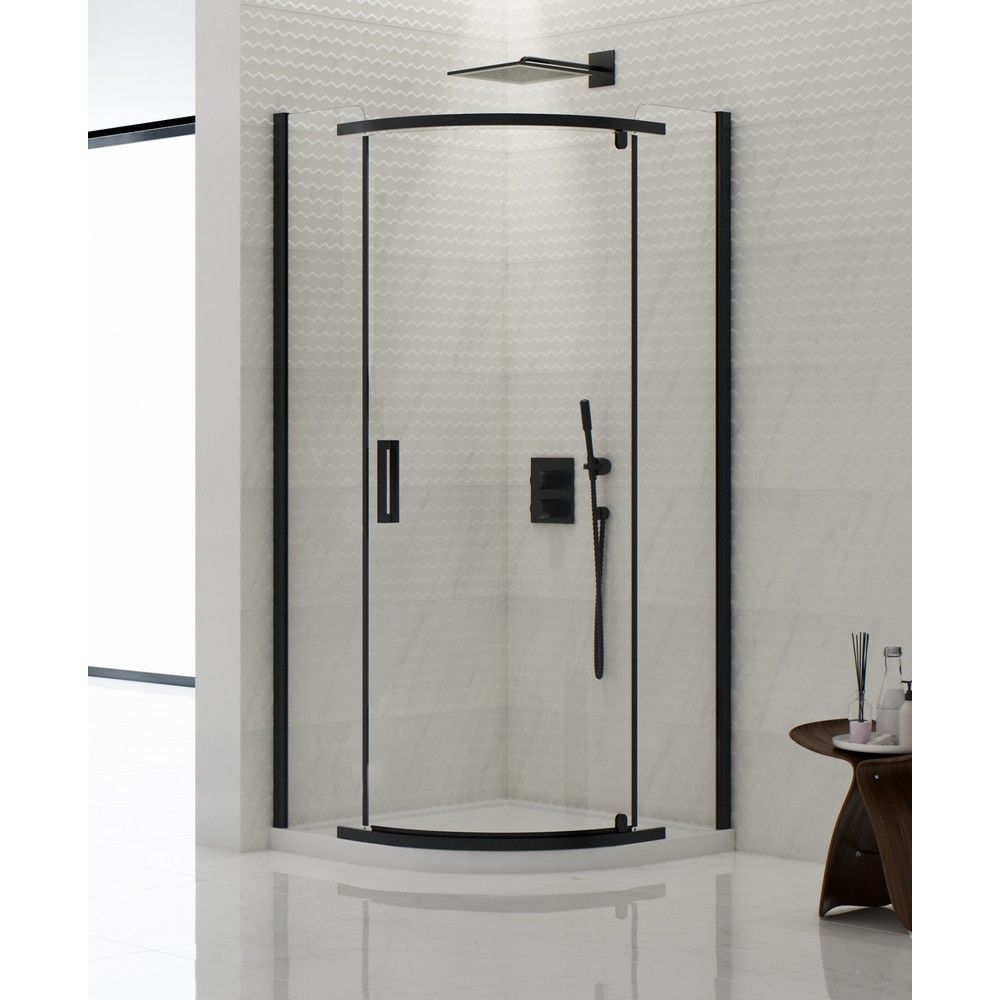 Душевое ограждение NEW TRENDY NEW KOMFORT BLACK 80x80x195 K-0468 (черный)