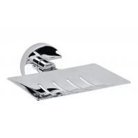 Мыльница X-ROUND прямоугольная с дырочками, латунь, хром, Sapho