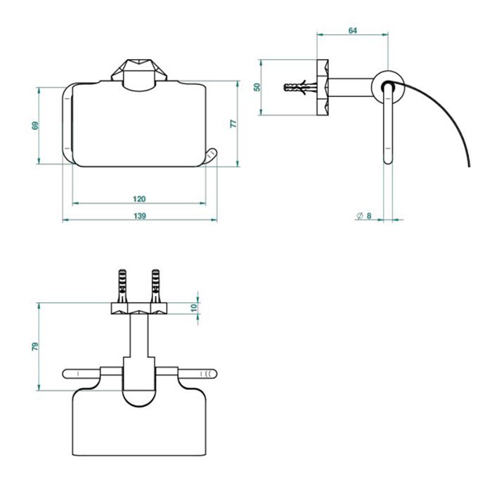 THG NIHAL PORCELAINE IVOIRE Держатель туалетной бумаги с крышкой, цвет Soft gold, артикул U2N-F30-538AC