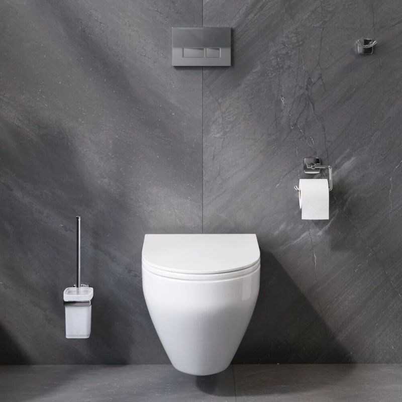 Комплект унитаза с инсталляцией AM.PM Spirit 2.0 CK70GE с сиденьем Микролифт с клавишей смыва Хром и аксессуарами для ванной комнаты Комплект унитаза с инсталляцией AM.PM Spirit 2.0 CK70GE с сиденьем Микролифт с клавишей смыва Хром и аксессуарами для ванной комнаты