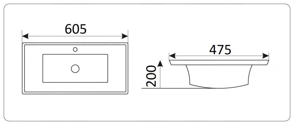 Умывальник CeramaLux 851-60 Умывальник CeramaLux 851-60