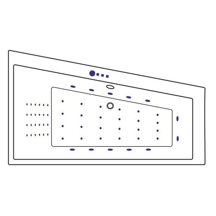 Ванна EXCELLENT Sfera Slim 170x100 (правая) "NANO" (хром)