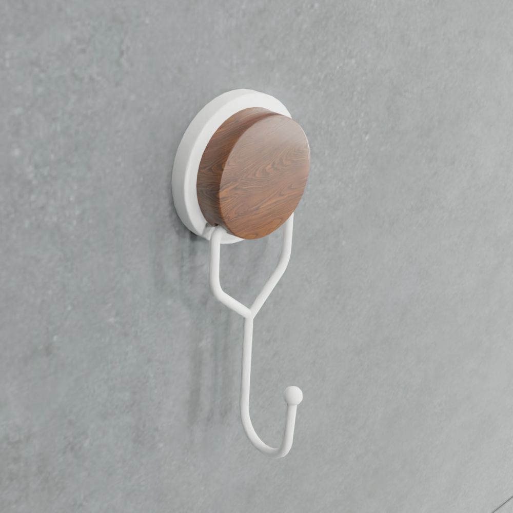 Крючок для ванной FIXSEN MAGIC WHITE FX-47005, белый/коричневый