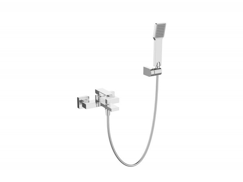 ROMANO Смеситель для ванны и душа в комплекте с ручным душем, шлангом и держателем, хром ROM-VASM-CRM, артикул ROM-VASM-CRM