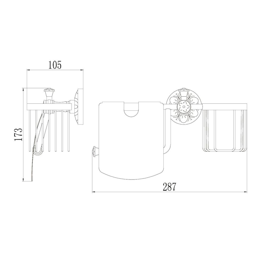 Держатель для туалетной бумаги и освежителя Savol S-R06651H, черный, артикул S-R06651H